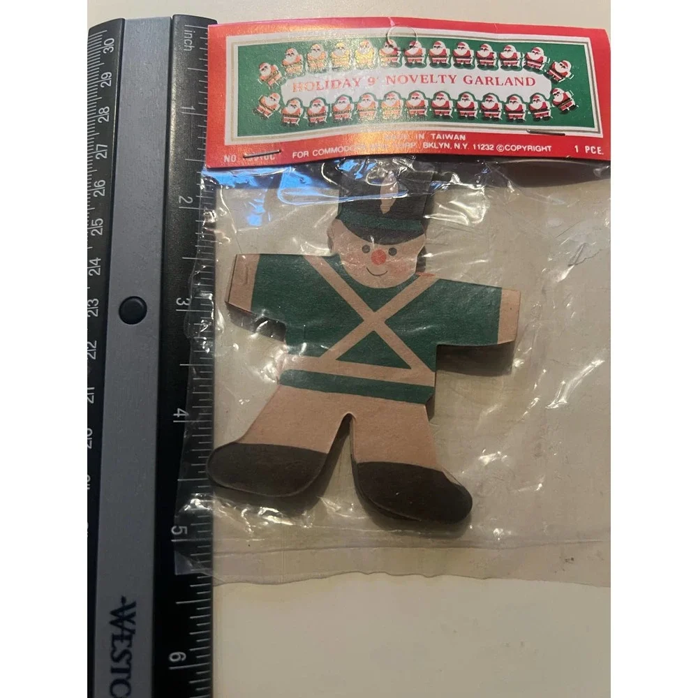 Vintage Miniature Christmas Paper Garland Toy soldier